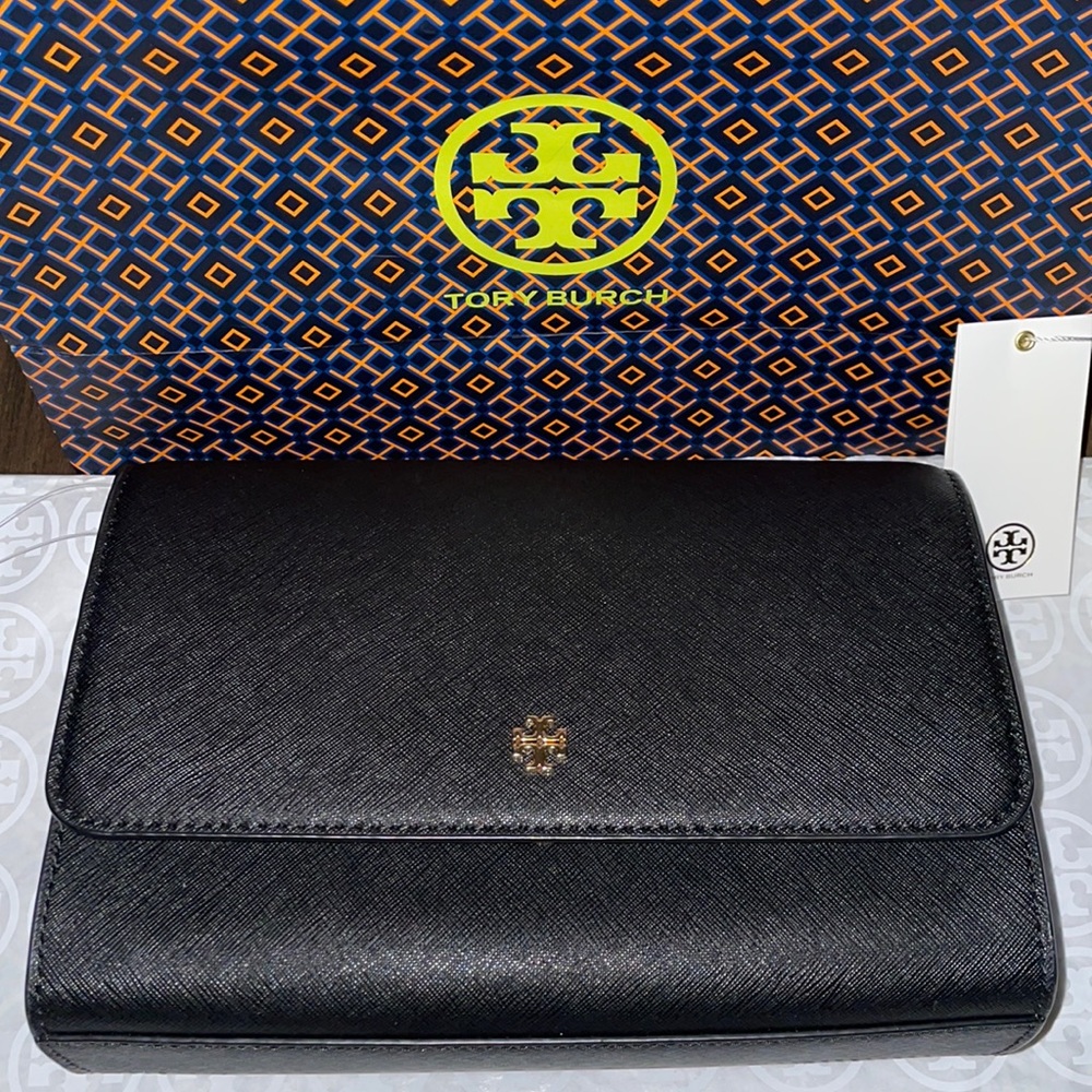 NWT Tory Burch Emerson Crossbody Black NEW